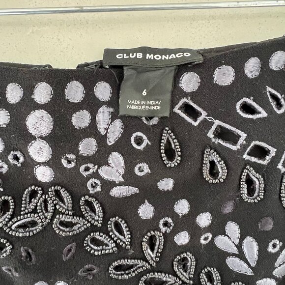 Club Monaco Jory Beaded Embroidered Mini Skirt Size 6 - Picture 4 of 4